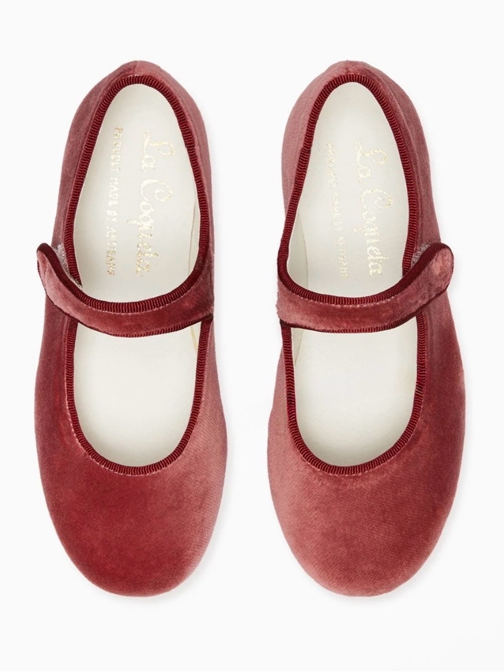 Dusty Pink Velvet Girl Mary Jane Shoes Size 25